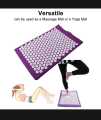 HMT Acupressure Massage Mat With Pillow For Stress/Pain/Tension Relief Body Relax Massage Acupressure Mat Yoga Sit Lying Mats Cut Pain Stress Soreness - Multi. 