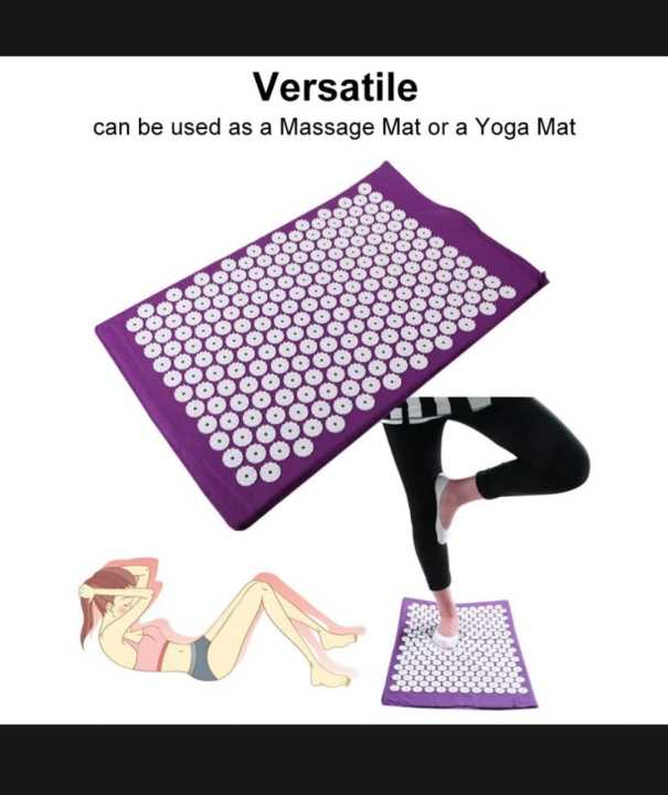 HMT Acupressure Massage Mat With Pillow For Stress/Pain/Tension Relief Body Relax Massage Acupressure Mat Yoga Sit Lying Mats Cut Pain Stress Soreness - Multi