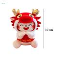 Cartoon Chinese Dragon Pillow Stuffed Animal Toy Cute for Housewarming Gift. 