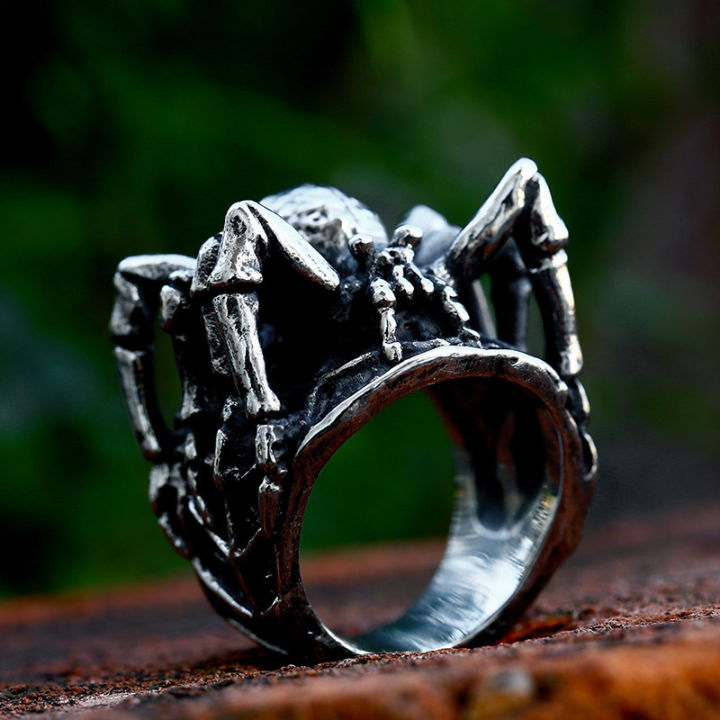 Cheap Products Stainless Steel Big Spider Rings Jewelry For Men Boy