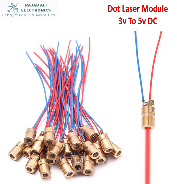 (Pack of 2/4/8) Red Sight Copper Head Dot Diode Module Laser diodes Adjustable Lasers 650nm 6mm 3V To 5V