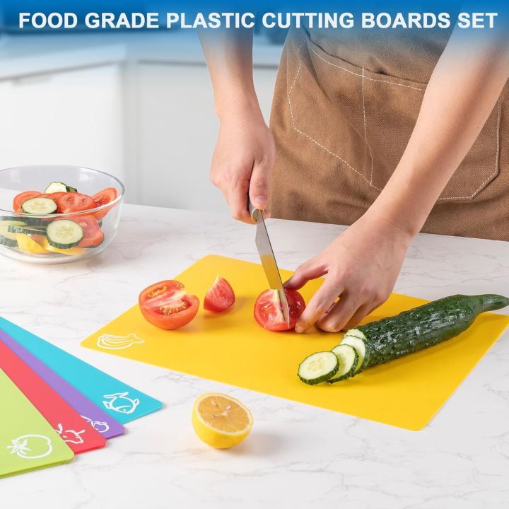 3pc Flexible Non slip cutting mat anti-slip kitchen cutting board mats
