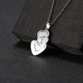 Mom Dad Baby Pendant Mother Day Necklace Gold Color Stainless Steel Chain Jewelry For Women Wife Maternal Family Charm Love Gift. 