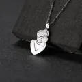 Mom Dad Baby Pendant Mother Day Necklace Gold Color Stainless Steel Chain Jewelry For Women Wife Maternal Family Charm Love Gift. 