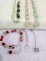 Glass Crackle Beaded Charm Bracelet – Customizable in Any Color of Beads, Charms or Alphabet Charms. 