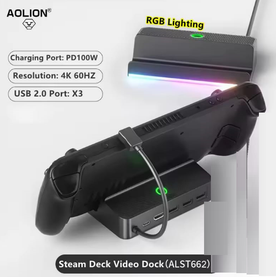 Steam Streamer Adapter 4K HDMI-Compatible RGB Video Adapter for Steam Deck TV Video Converter ...