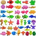 【HOT】 16Pcs/Set Magnetic Fishing Toy Game For Kids 1Pc Rod + 15Pcs 3D Fish Baby Bath Toys Outdoor Fish And Fishing Rod Toys GYH. 