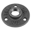 JAERBEE 1 Inches Malleable Cast Iron Pipe Flange, Industrial Pipe Flanges for Threaded Black Pipes and Fittings 1 Pcs. 
