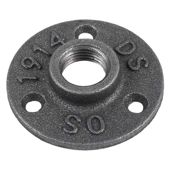 JAERBEE 1 Inches Malleable Cast Iron Pipe Flange, Industrial Pipe Flanges for Threaded Black Pipes and Fittings 1 Pcs