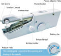 Sewing Machine - Handheld Electric Stitch -, Fabric, Home & Travel Use - Hand Sewing Needlework Fabrics & Clothes - Handy Stapler. 