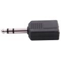 Spreeshop Male to Dual Female Mono Y Cord PA Audio Cable Adapter with Mono 6.35mm Male Plug to Dual 6.35mm Female Socket Splitter. 