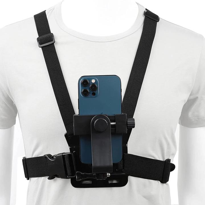 Mobile Phone Chest Mount Laptop Harness Phone Holder Strap Clip POV for Huawei Samsung IPhone Plus Xiaomi Quick Release Kits