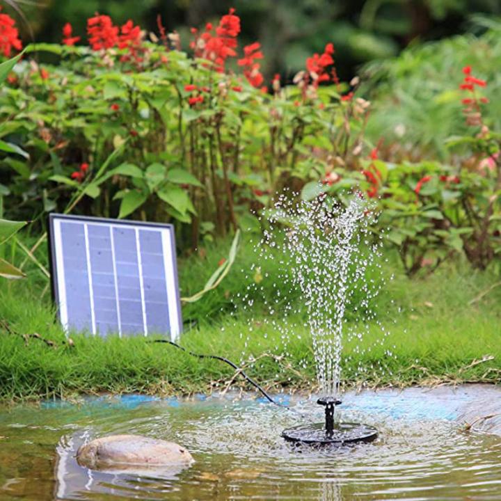 AISITIN 6.5W Solar Fountain, Built-in 1500 mAh Battery, Upgraded Solar Pond Pump, Water Pump, Solar Floating Fountain Pump with 6 Fountain Styles for Garden, Bird Bath, Pond and Fish Container