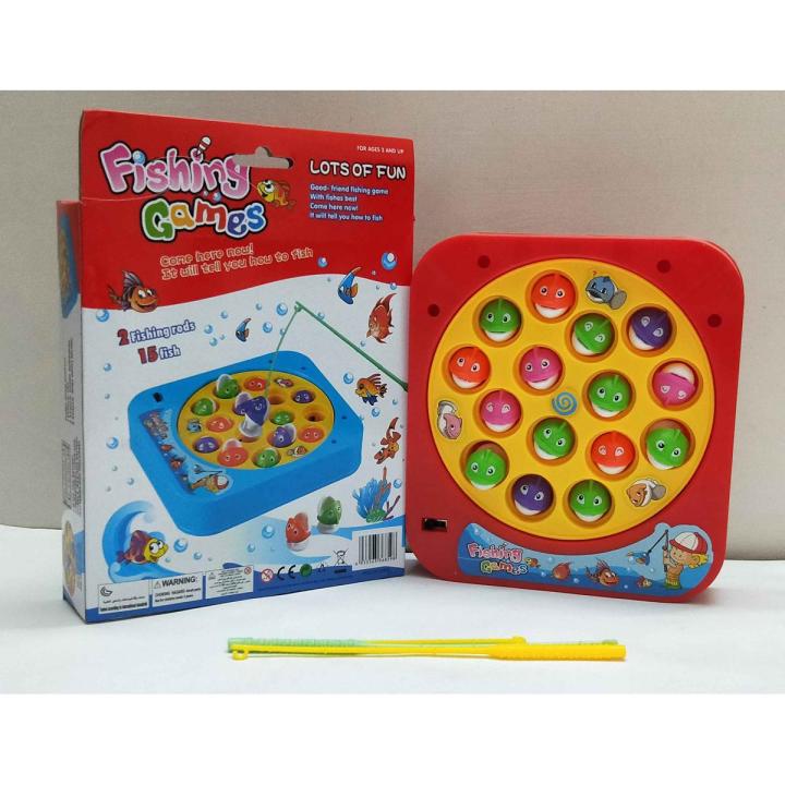 Fishing Game For Kids with 15 Fishes and 2 fishing rods, Battery Operated