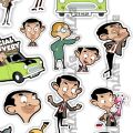 Mr Bean Stickers (UNCUT) A5 Sheet For Kids Girls Journal Scrapbook Phone Cover Laptop Notebook DIY Crafts. 