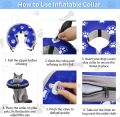 Inflatable Dog Collar, FWLWTWSS Dog Cone Collar Soft Comfy Buster Collar Protective Dog Donut Collar Cat Cone Adjustable Dog Recovery Collar for After Surgery or Wounds Healing, Does Not Block Vision UK IMPORT. 