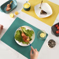 Kids Place Mat Square Shape Heat Insulation Silicone Kitchen Kids Dinner Mat for Home. 