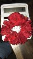 Artificial Flowers Hand Gajra / Bangles / kangan of velvet Fabric Red Colour. 