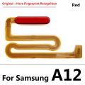 New For Samsung Galaxy A12 A125 A125F Home Button Fingerprint Sensor Flex With Power Key Button Flex Cable. 