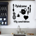 Welcome Home Kitchen Wall Sticker for Kitchen Decoration items I Home and kitchen decoration items I Wall Decoration items I Wall Hanging For Decoration Pieces I Wall Art I kitchen Art I Decoration Pieces For kitchen I Decoration Pieces. 