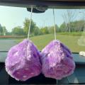 Furry Car Dice Ornament Trendy Decorative Fluffy Rearview Mirror Dice Soft Spotty Fluffy Dice For Car Accessory Vehicle. 