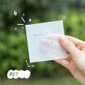 50 Sheets Transparent Post-it Sticky Notes (Size 3X3 Transparent and Transparent Glitter Notes ) Sticky Note Pad Waterproof Memo Pad, PET Reminder Note small notes for study and office notes | Buy2Enjoy. 