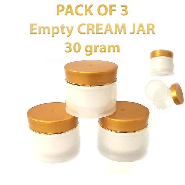 Pack%20of%203%20Empty%20Cosmetic%20Containers%20Cream%20Pot%20Jar%20Refillable%20Plastic%2030%20gram%20-%20Image%202