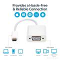 HAMLET USB C to VGA Adapter, USB Type C (Thunderbolt 3) to VGA Adapter for Mac Book Pro 2018/2017, iPad_ Pro/Mac Book Air 2018, Samsung Galaxy S9/S8, Surface Go,etc-. 