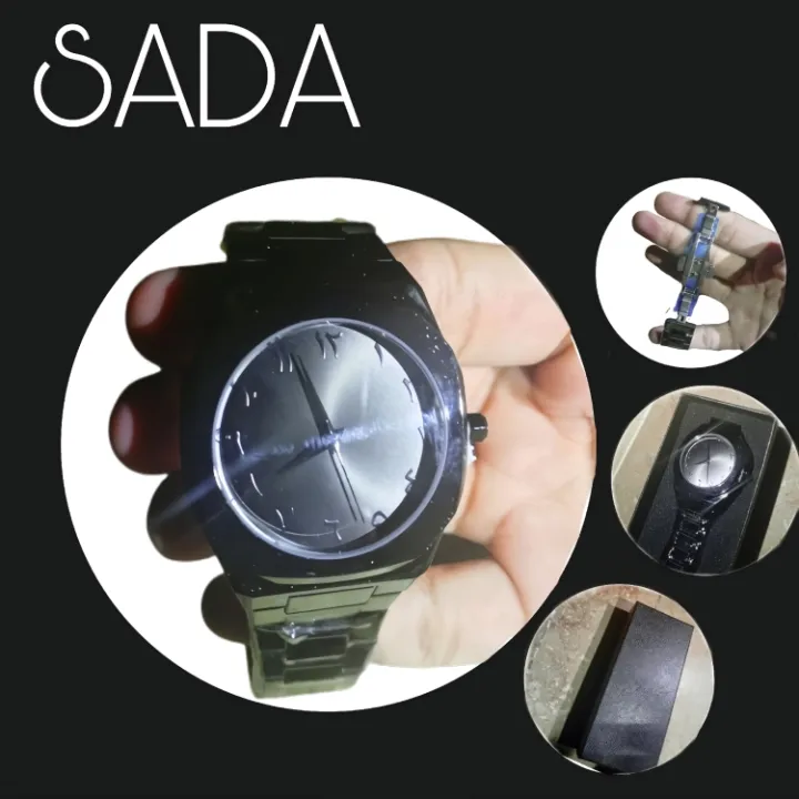 Stainless%20steel%20Arabic%20Black%20Watch%20Arabic%20Dial%20Aura%20Watch%20-%20Image%204