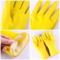 New Imported Heavy Duty Rubber Gloves - Yellow Latex, Household Cleaning, Dishwashing, Strong, Work, Medical, Food Safe, 1 Pair. 