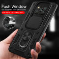 Relaxtoo For POCO x3 nfc and x3 pro Push Slide Camera lens Cover for Xiaomi POCO x3nfc x3pro magnetic car holder phone case For xiaomi Phone shockproof back cover shell. 