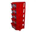 5 Layer Cabinet Premium Plastic For Storage Organizer - Aqua Plast 5 Layer Storage Box Storage Drawer - Jewelry Box High-Quality Chester Plastic Strong Decorated Printed Drawer Cabinet Rack Kitchen Cabinet Box. 