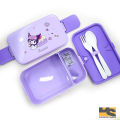 Cute Kuromi Premium Quality Lunch box BPA FREE purple color. 