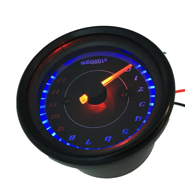 Led Rpm Tachometer RPM Meter Tachometer 12V Electronic LED Backlight Universal CD 70 / CG ...