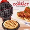 Waffle Maker - Mini Maker for Individual Waffles, Non-Stick Surfaces, Easy to Clean - Perfect for Hash Browns and Keto Chaffles. 