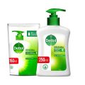 Dettol Clean Hands Kit - Handwash Pump Original 250ml + Handwash Refill Original 150ml Pack of 2. 