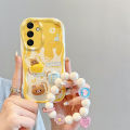 For Samsung Galaxy A34 5G Phone Case 3D Cute Animal Cartoon Patterns + Beautiful Flower Bracelet Soft Case. 