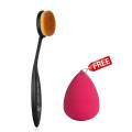 Pack Of 2 - Oval Brush With Beauty Blender Sponge. 