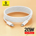Baseus USB C to Lightning Cable,  20W PD Fast Charging Braided Data Cable Compatible with all iPhone Devices. 