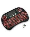 MINI I8 Wireless Backlit 2.4GHz Touchpad Keyboard Air Mouse For TV Box MINI PC - Black. 