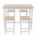 4 Person Dining Table Set, Kitchen Table and Chairs for 4, Bar Table with Stools, Bar Height Table. 