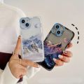 Aesthetic Snow Mountain Transparent Phone Case For iPhone 14 13 12 11 X XR XS 7 8 Pro Max Luxury Soft Silicone Shockproof Cover. 