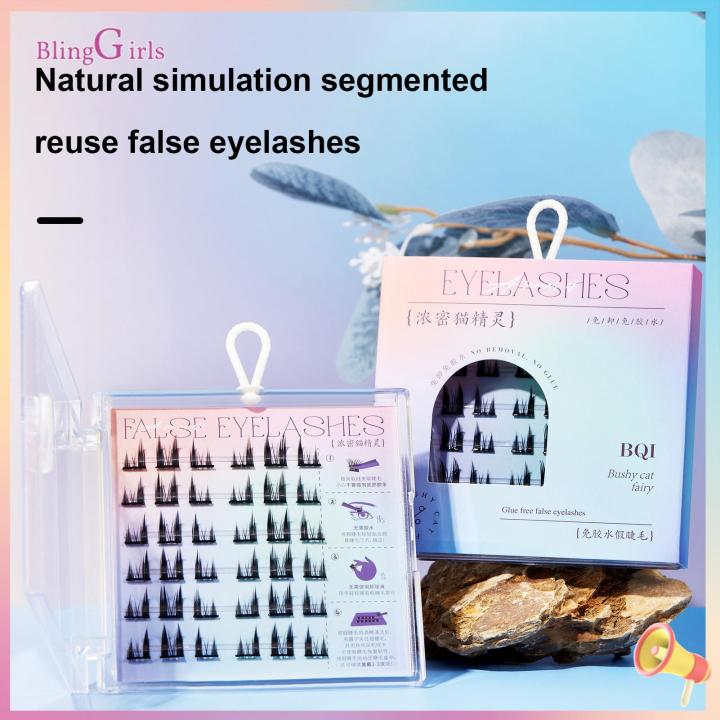 Glue-free False Eyelashes Easy Application Reusable False Eyelashes Natural Look Glue-free Self-adhesive Women's Accessories for Southeast Asian Buyers Natural Looking False Eyelashes