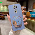AnDyH For Xiaomi Redmi A1 9 9A 9T 10C Case,Premium Fashion Slim 3D Cute Fortune Cat Stretch Stand Design Solid Color. 