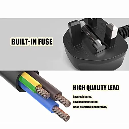 Power%20Cable%20for%20Computer/Monitor%20%20with%20Fuse%20BRAND%20NEW%20100%25%20ORIGNAL%20PRODUCT%208%20FEET%20LONG%20BLACK%20,%20UK%20PLUG%20Desktop%20PC%20Power%20Cable%20with%20Fuse,%203%20Pin%20IEC%20C13%20Computer%20Power%20Lead%20for%20TV,%20Printer%20&%20SMPS%20-%20Image%206