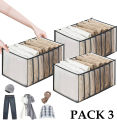 Pack of 3 7 grid pents shirt and other clothes organizer Big size. 