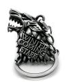 Game of Thrones Dire Wolf Metal Keychain - Silver. 