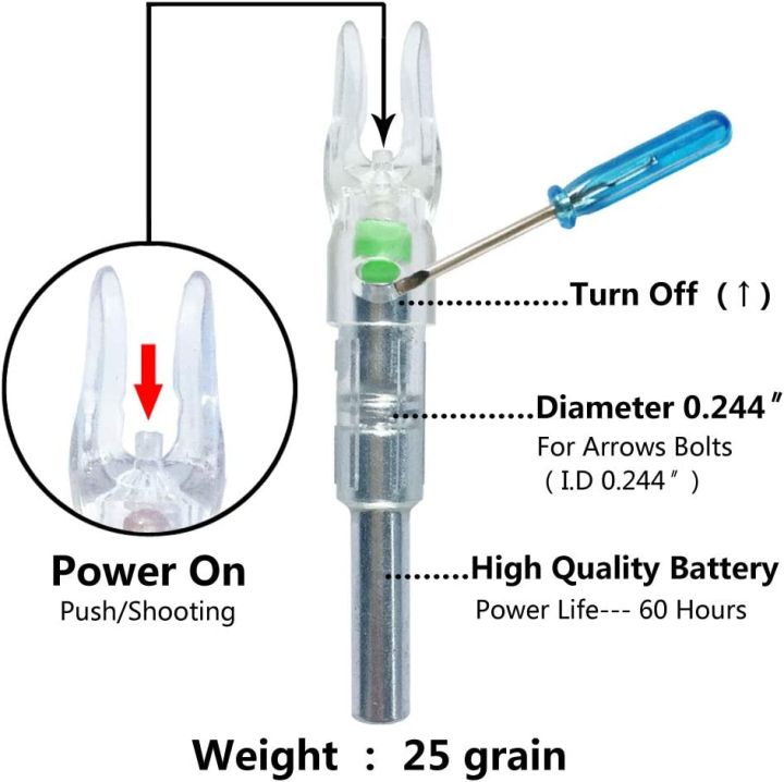 Silk%20Road%20Traders%20Archery%20Arrow%20Lighted%20LED%20Nocks%20For%20ID%206.2mm%20Shafts%20-%203%20Pcs%20-%20Image%2010