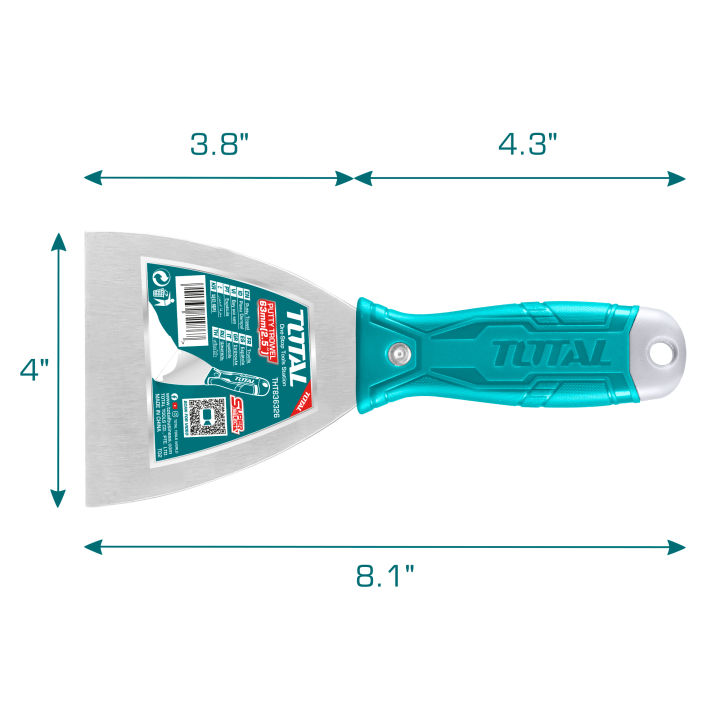 TOTAL%2063mm%20Carbon%20Steel%20Putty%20Trowel%20THT836326%20-%20Image%203