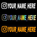 Personalized Instagram Car Sticker Vinyl Decals Motorcycle Car Stickers. 
